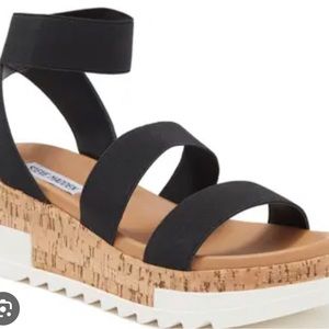 Steve Madden Belladona Ankle Strap Wedge Sandle size 8